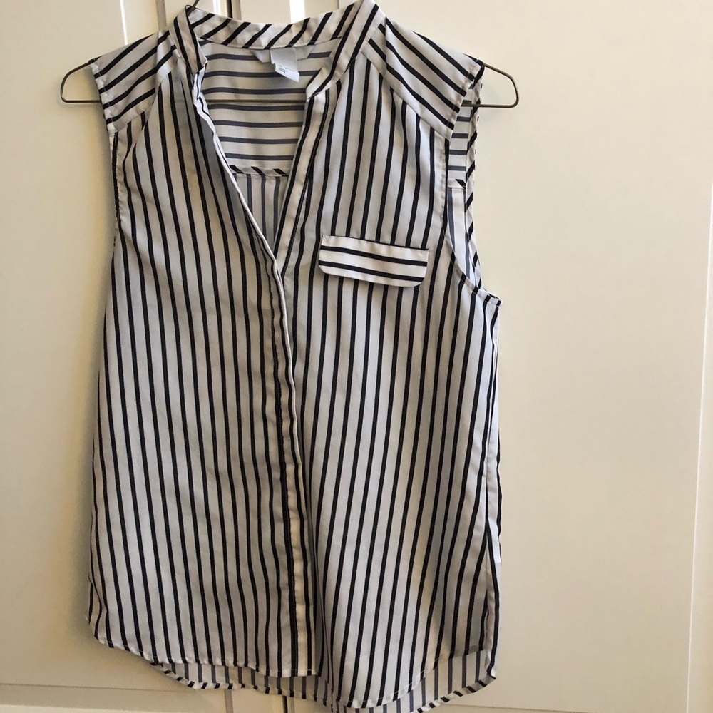 Striped Button Up Tank